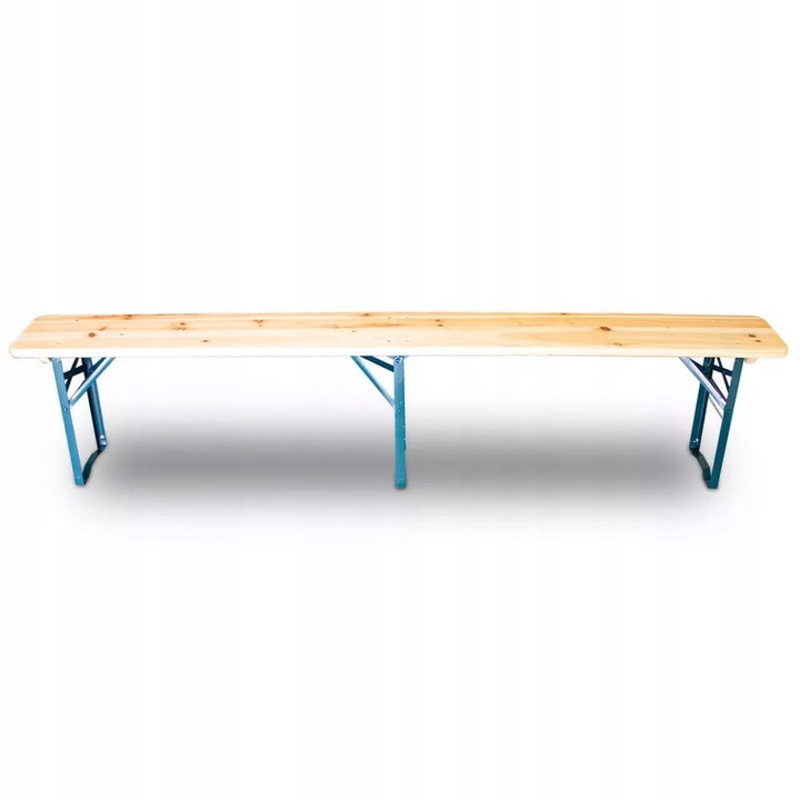 zestaw biesiadny 220cm drewniany skladany stol i ławki Komplet Piwny Barowy