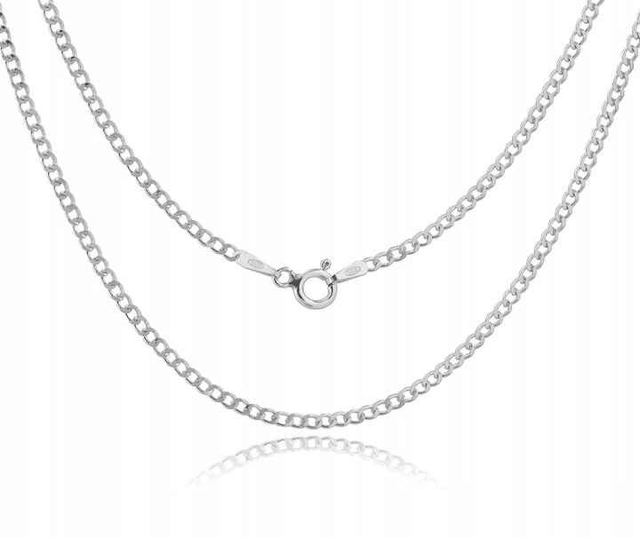 PANCERKA SREBRNY ŁAŃCUSZEK 60 CM MĘSKI DAMSKI 925