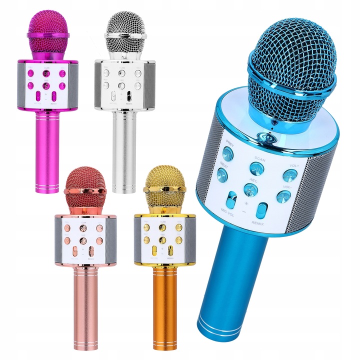 MIKROFON KARAOKE GLOSNIK Z MIKROFONEM BEZPRZEWODOWY BLUETOOTH NAGRYWANIE