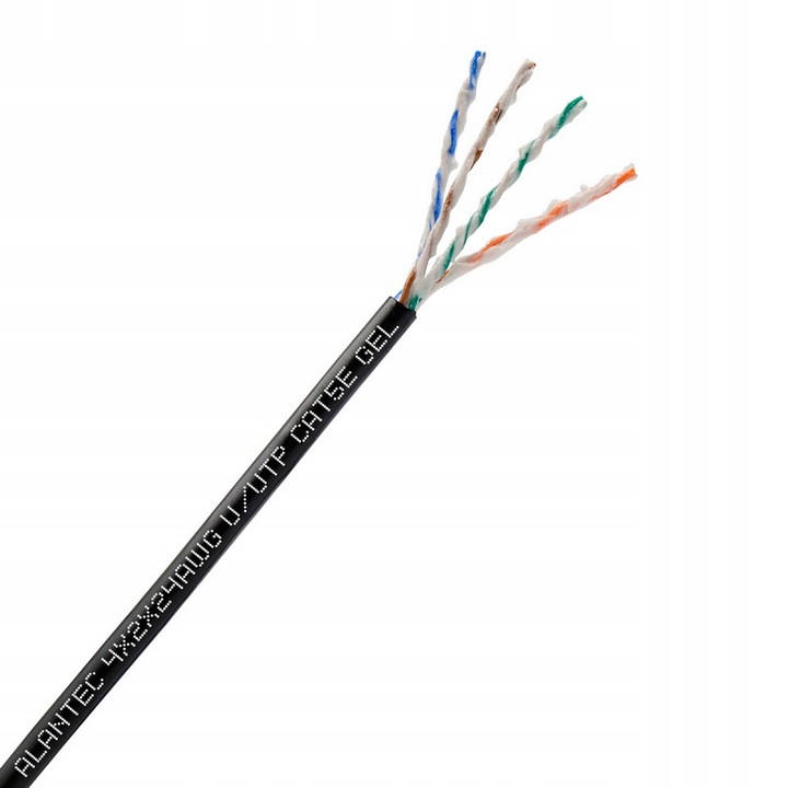 Kabel przewód skrętka UTP 5e żelowany ZIEMNY 50m