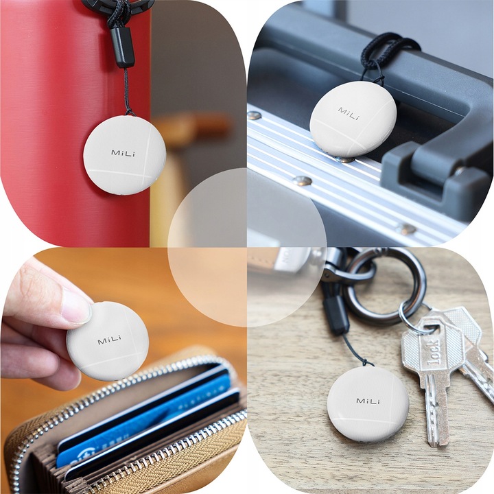 Lokalizator GPS LiTag MiLi IOS APLLE do plecaka kluczy bagażu roweru obroży