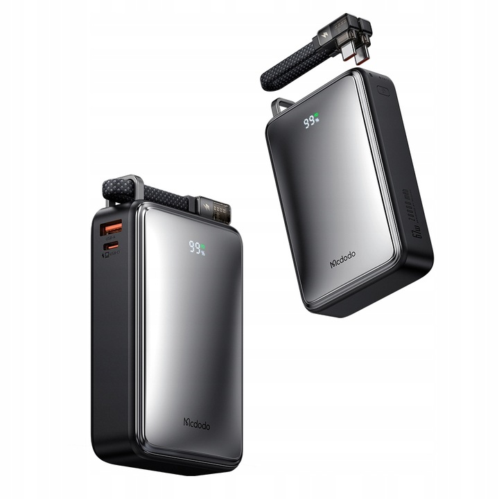 MCDODO POWERBANK 20000MAH Z WYŚWIETLACZEM 3X USB USB-C 67W + KABEL USB-C PD
