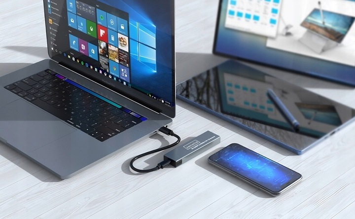 Obudowa na dysk SSD NVME/SATA PCIe M.2 USB-C Gen2 Kieszeń Adapter dysku M2