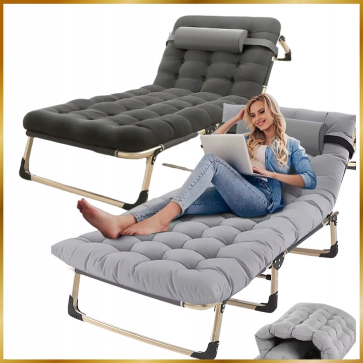 ŁÓŻKO z materacem podsuszką TURYSTYCZNE ŁÓŻKO SKŁADANE ŁÓŻKO POLOWE WYGODNE