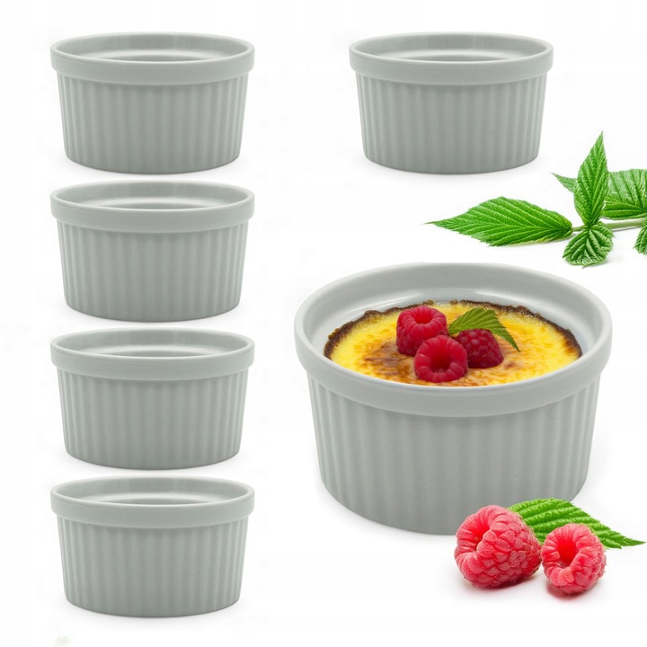 6x KOKILKA 200ml DO ZAPIEKANIA 9cm żaroodporna MISECZKA pojemnik komplet