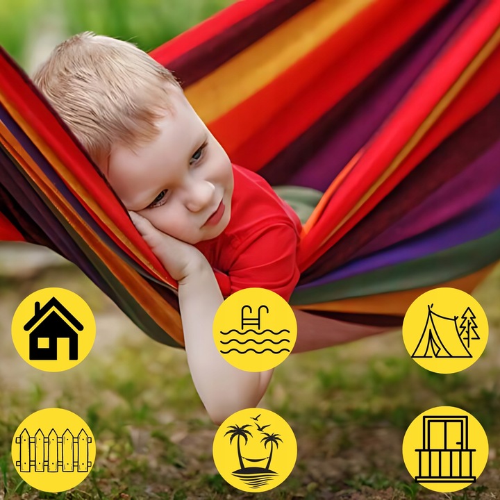 HAMAK ZE STELAŻEM Stelaż do hamaka STOJAK NA HAMAK OGRODOWY DWUOSOBOWY XXL