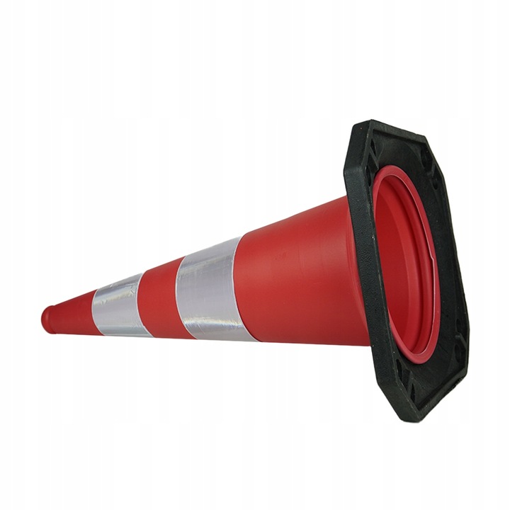 Pachołek Drogowy Twardy Stabilny Ostrzegawczy Guma Elementy ODBLASKOWE 75cm