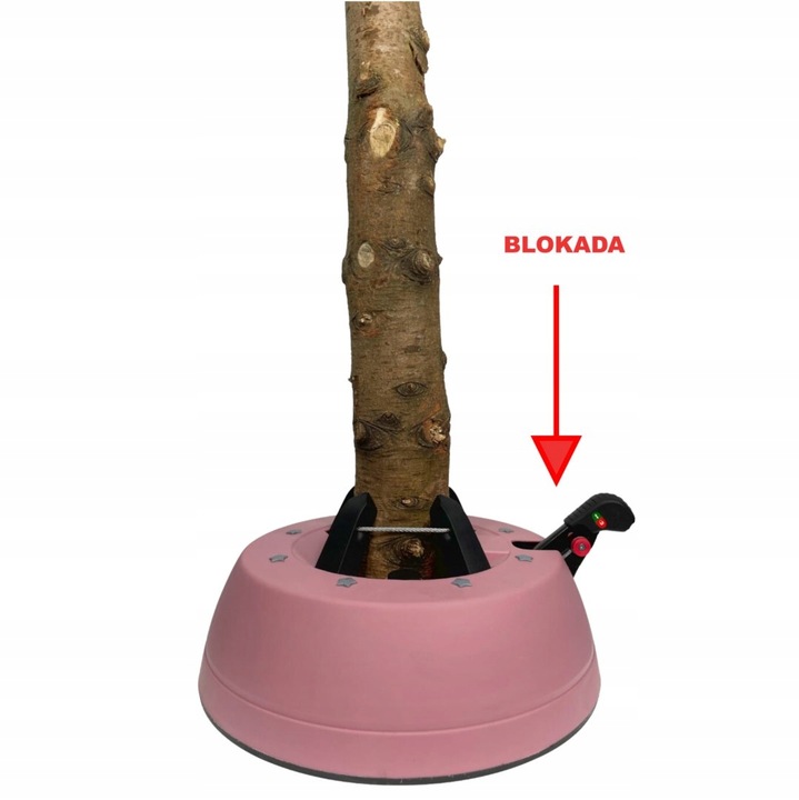 Stojak choinkowy KAMAI START 1 do drzewka 2,0m RÓŻOWY