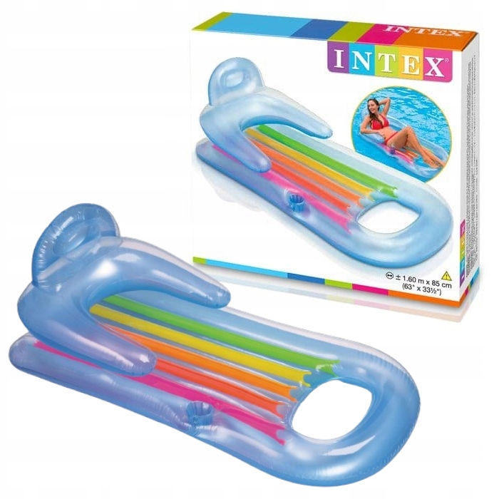 MATERAC DMUCHANY DO WODY PŁYWANIA INTEX 58802 JEDNOOSOBOWY NA PLAŻE PLAŻOWY
