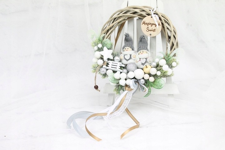 Wianek świąteczny wieniec stroik na drzwi ozdoba