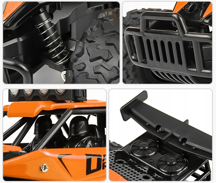 SAMOCHÓD ZDALNIE STEROWANY AUTO TERENOWE RC AUTKO PILOT LED ZABAWKA PREZENT