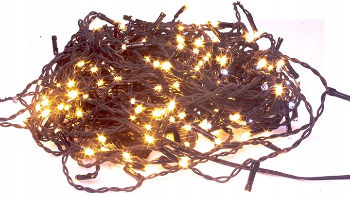 SOPLE 500 LED KURTYNA 25m LAMPKI ZEWNĘTRZNE CIEPŁE BIAŁE STAŁE + TIMER