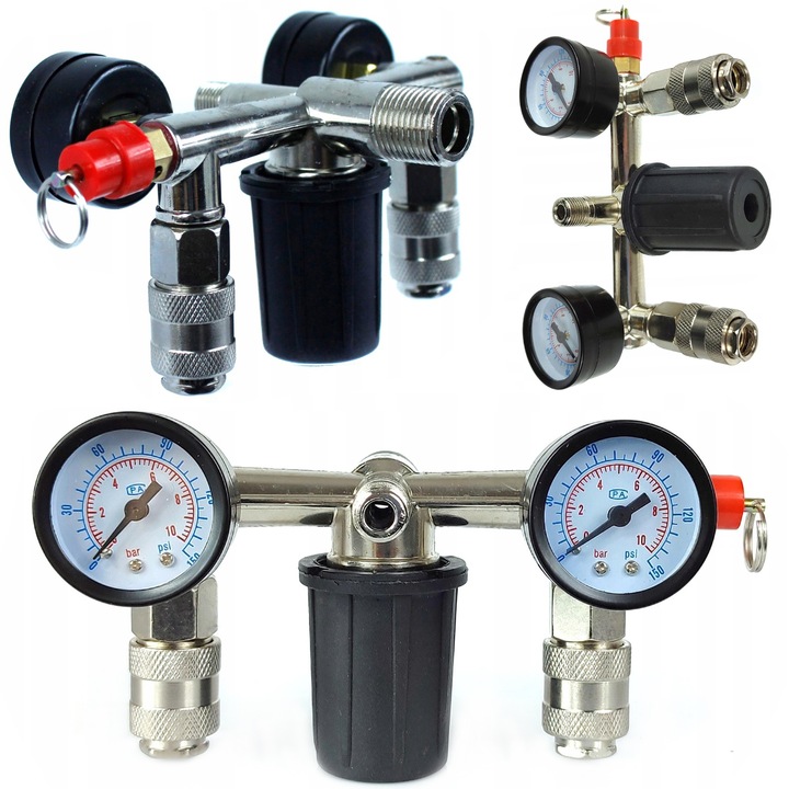 TRÓJNIK ROZDZIELACZ CIŚNIENIOWY DO KOMPRESORA PRESOSTAT 230V 1/4 MAX 12 BAR