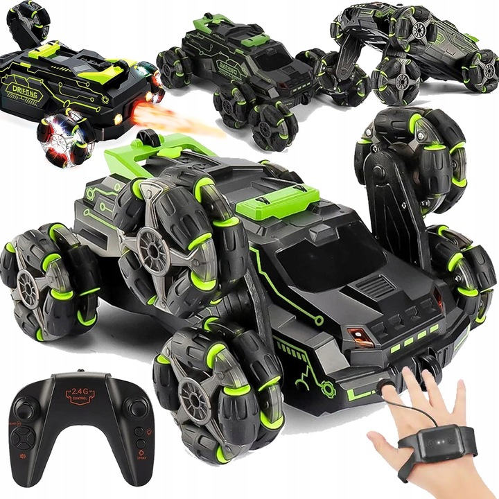 SAMOCHÓD ZDALNIE STEROWANY RC RĘKĄ GESTAMI PILOT AUTO PODŚWIETLENIE 4x4