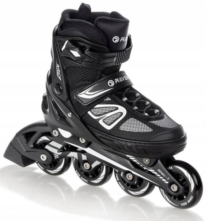 Rolki Regulowane RAVEN Advance Black 35-39 Kauczuk