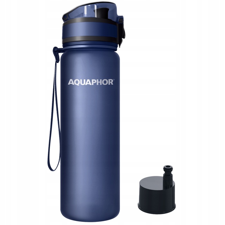 Butelka filtrująca AQUAPHOR CITY 0,5 L granatowa + szczoteczka