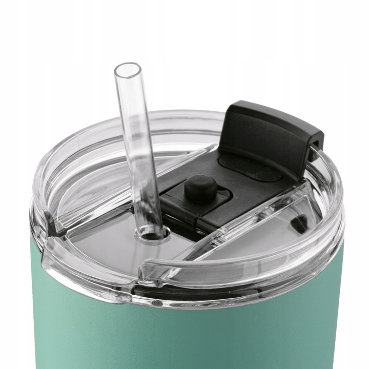 KUBEK TERMICZNY DUŻY ze słomką PRÓŻNIOWY ZIELONY Konighoffer Davos 1200 ml