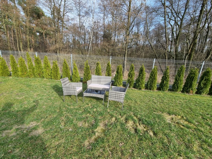 Zestaw Mebli Ogrodowych HDM technorattan Garden szary 4 el. Balkon meble