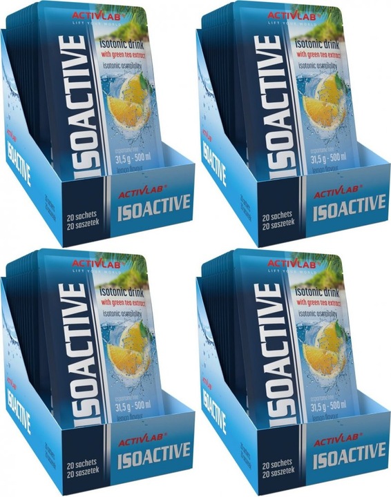 Isoactive IZOTONIK FUNKCJONALNY Cytryna 20szt x4