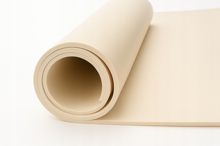 Płyta gumowa spożywcza 3mm, szerokość 1200mm, 0,25mb, guma NR-L, BFR, CSS