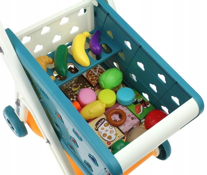 Wózek Sklepowy Na Zakupy Koszyk dla Dzieci Produkty Warzywa Owoce Akcesoria