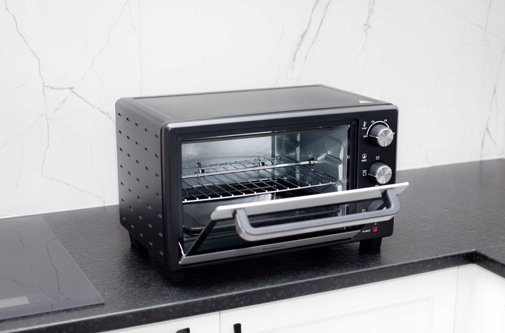 MINI PIEKARNIK ELEKTRYCZNY WOLNOSTOJĄCY 25L BERLINGER GRILL ROŻNO PRZENOŚNY