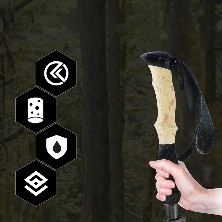 KIJE TREKKINGOWE SKŁADANE KIJKI W GÓRY DO TURYSTYCZNE REGULOWANE ALUMINIOWE