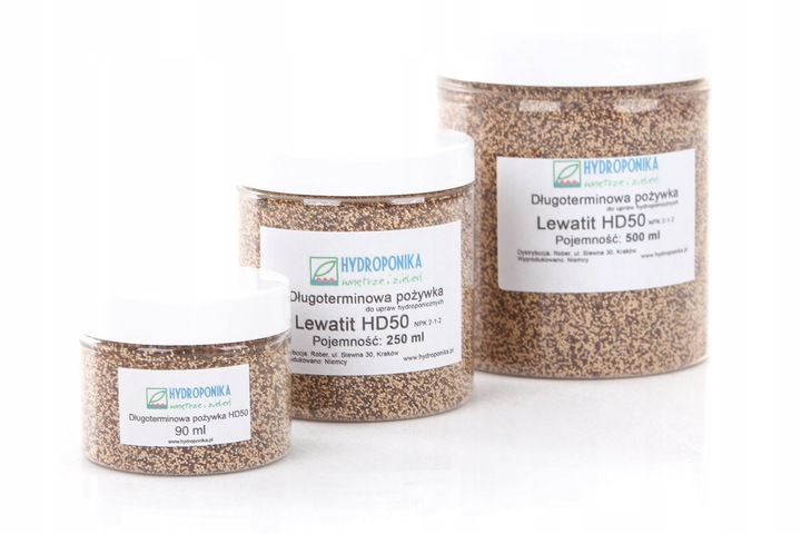 HYDROPONIKA nawóz do hydroponiki HD50 - 500 ml słoiczek nawozu LEWATIT
