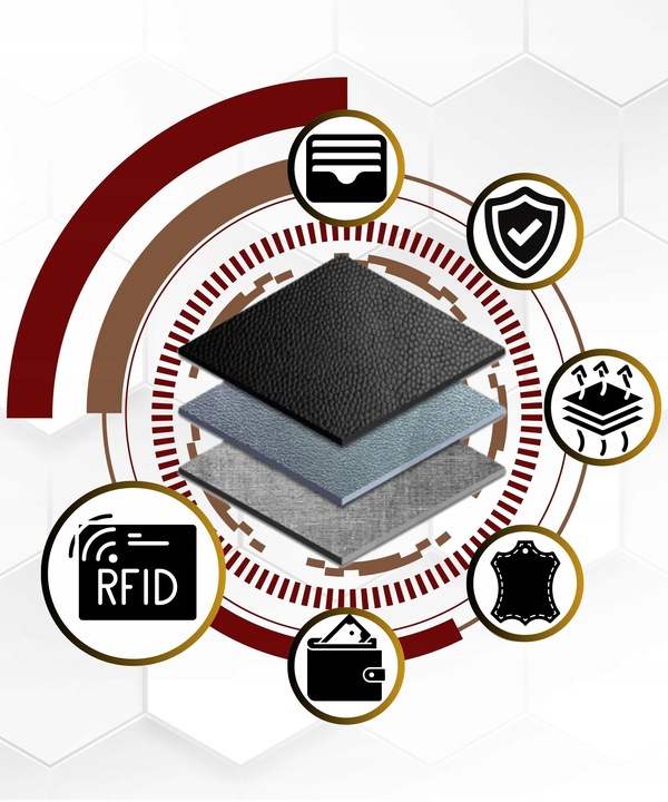 Portfel skórzany męski RFID pojemny na prezent brązowy nubukowy Peterson