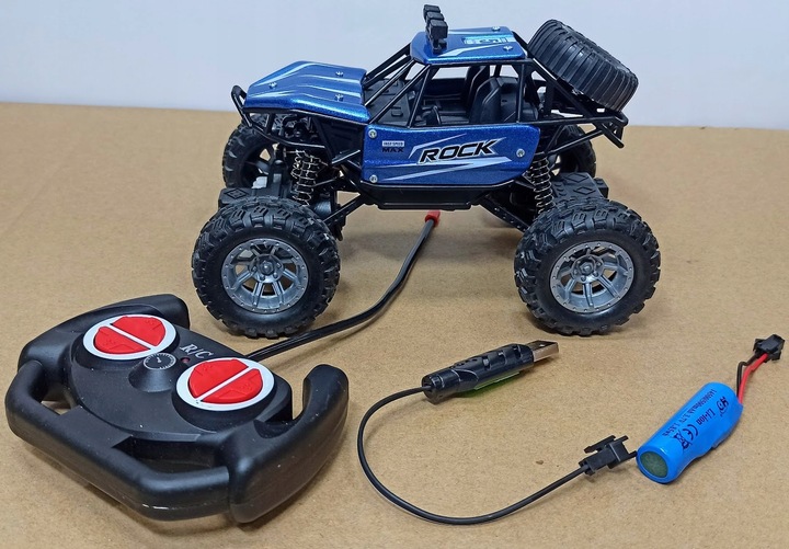 Autko Zdalnie Sterowane MONSTER TRUCK METAL LED dla Dzieci samochód RC auto