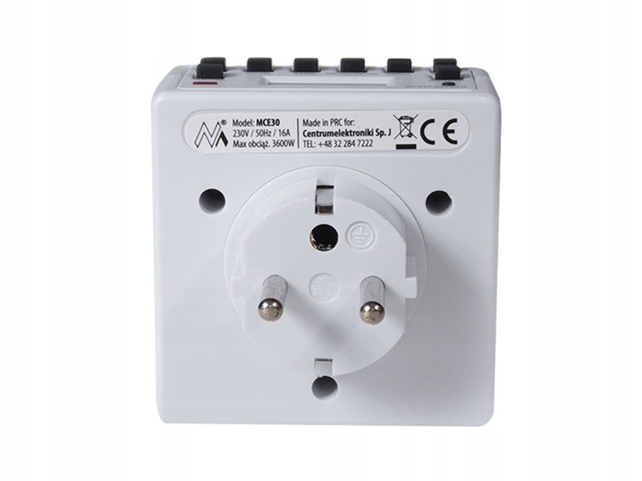 WYLACZNIK WŁĄCZNIK BOJLER PROGRAMATOR CZASOWY CYFROWY TIMER MOCNY 16A 3600W