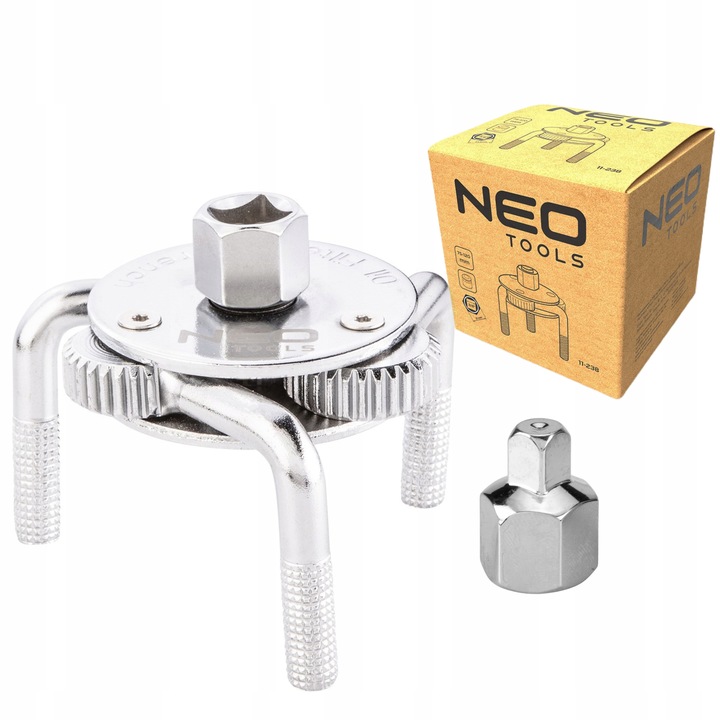 NEO KLUCZ DO FILTRA oleju PAZURKOWY TRÓJRAMIENNY SAMOZACISKOWY 75-120mm