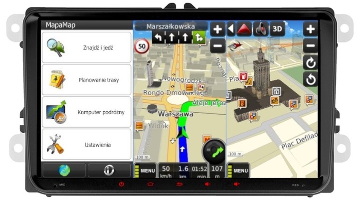 RADIO NAWIGACJA GPS ANDROID VW GOLF V VI 2003-2012 USB WIFI CARPLAY 2/64GB