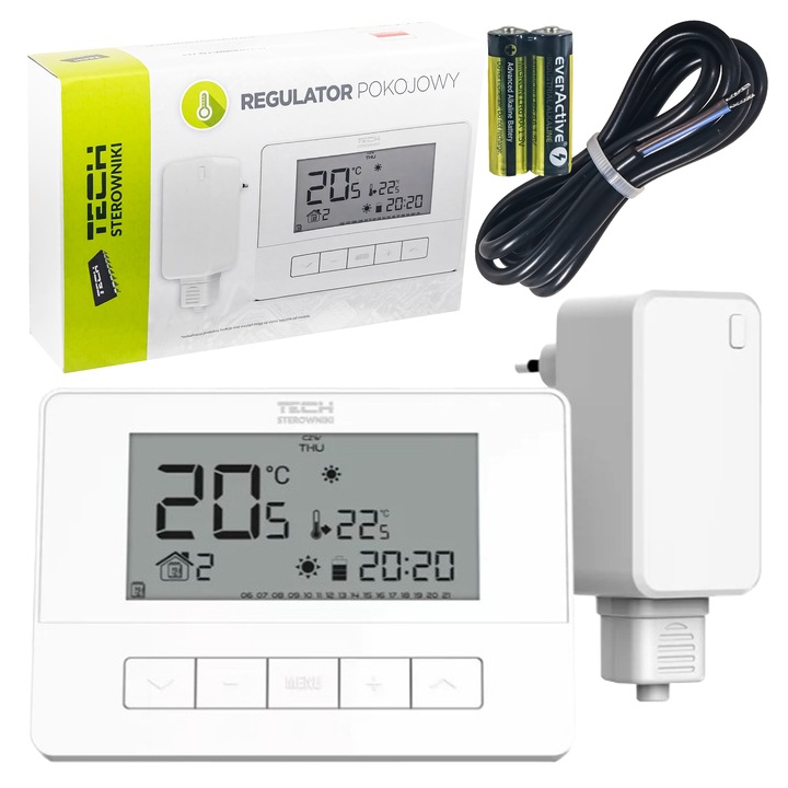 STEROWNIK REGULATOR TERMOSTAT POKOJOWY T-4.2 BEZPRZEWODOWY TYGODNIOWY TECH