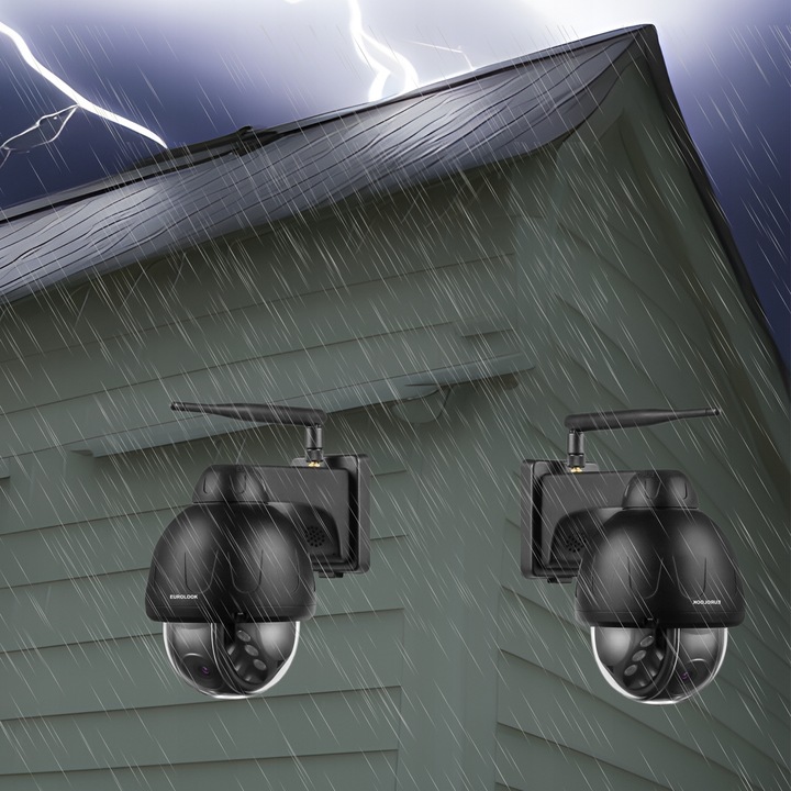 Kamera WiFi IP SMART Zewnętrzna Obrotowa 5MPx 5MP Czarna Metalowa Obudowa