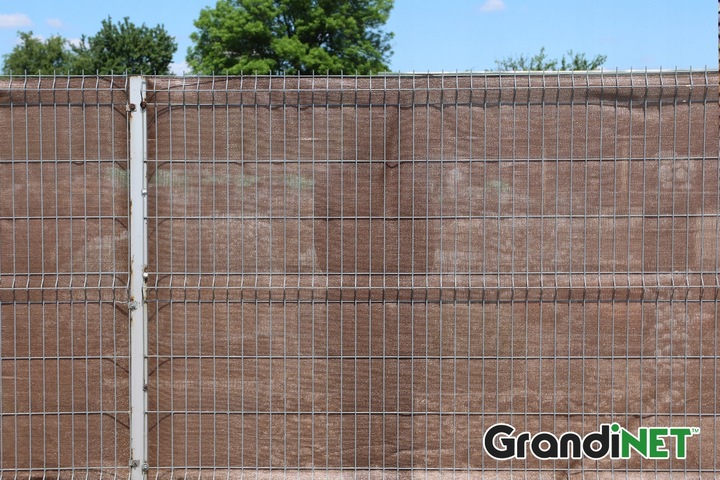 Siatka Osłonowa 1,5x15m 80% Brązowa Przed Wiatrem Sąsiadami Na Panele Płot