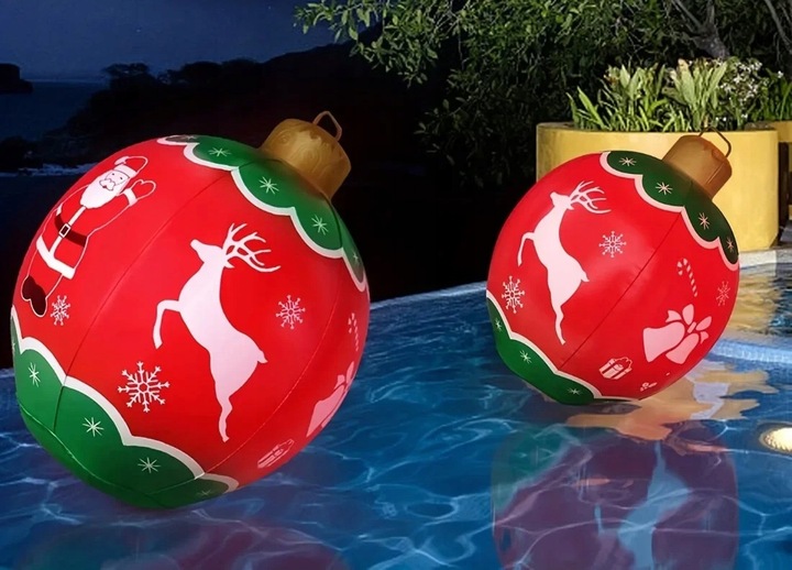 ŚWIECĄCA DMUCHANA BOMBKA do DOMU OGRODU 60cm 16xPROGRAM ŚWIĘTA PREZENT