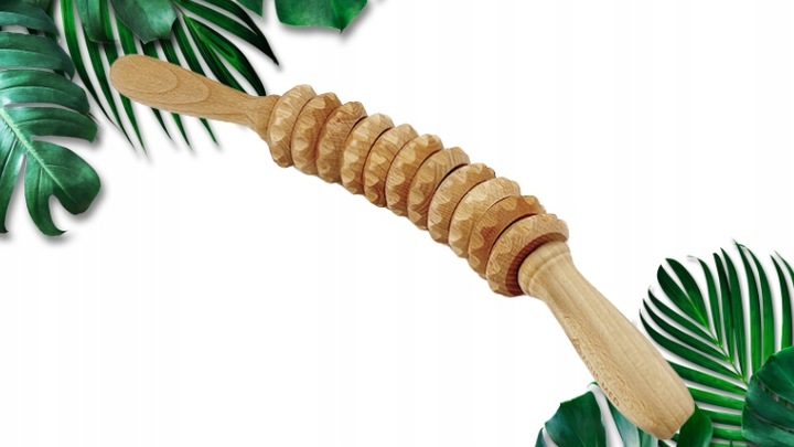 MASAŻER ELASTYCZNY DREWNIANY WAŁEK NA CELLULIT PL