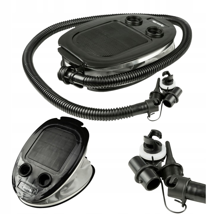 Pompka nożna do materaca pontonów wielofunkcyjna + KOŃCÓWKI Captain Mike