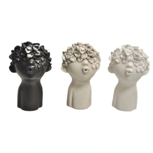 MAŁA FIGURKA GIPSOWA GŁOWA OZDOBA DO OGRODU DOMU NA PREZENT PODARUNEK