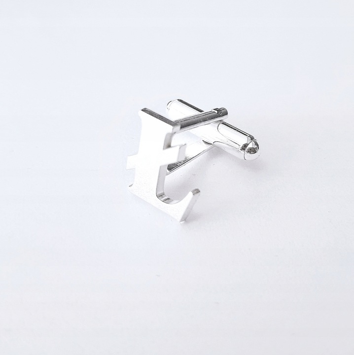 Spinki do mankietów inicjały litery - srebro 925