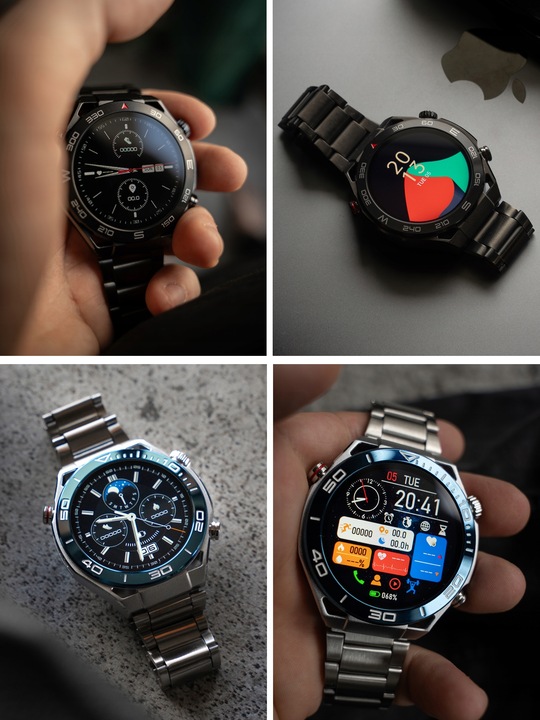 SMARTWATCH ZEGAREK MĘSKI Z EKG POMIAR CUKRU PULS CIŚNIENIE ROZMOWY MENU PL