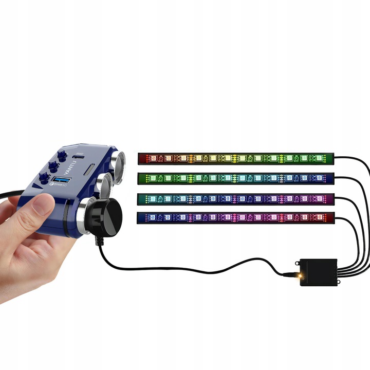 Rozdzielacz Gniazda Zapalniczki Samochodowej Ładowarka 12-24V Port USB-C