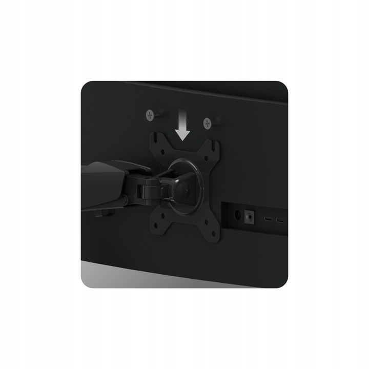 UCHWYT na 2 MONITORY TV LED LCD Biurkowy OBROTOWY 360° uniwersalny 15"- 27"