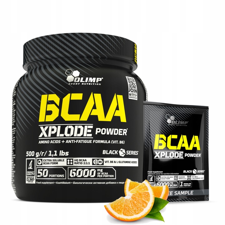 Olimp BCAA Xplode Powder 500g smak pomarańczowy