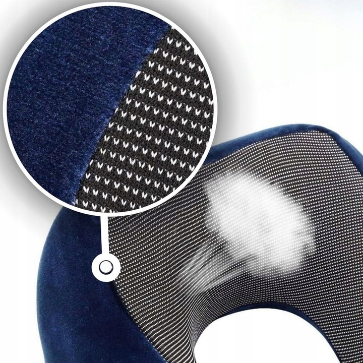 PODUSZKA TURYSTYCZNA PODRÓŻNA ROGAL NA SZYJĘ Z PIANKI MEMORY DO SAMOLOTU