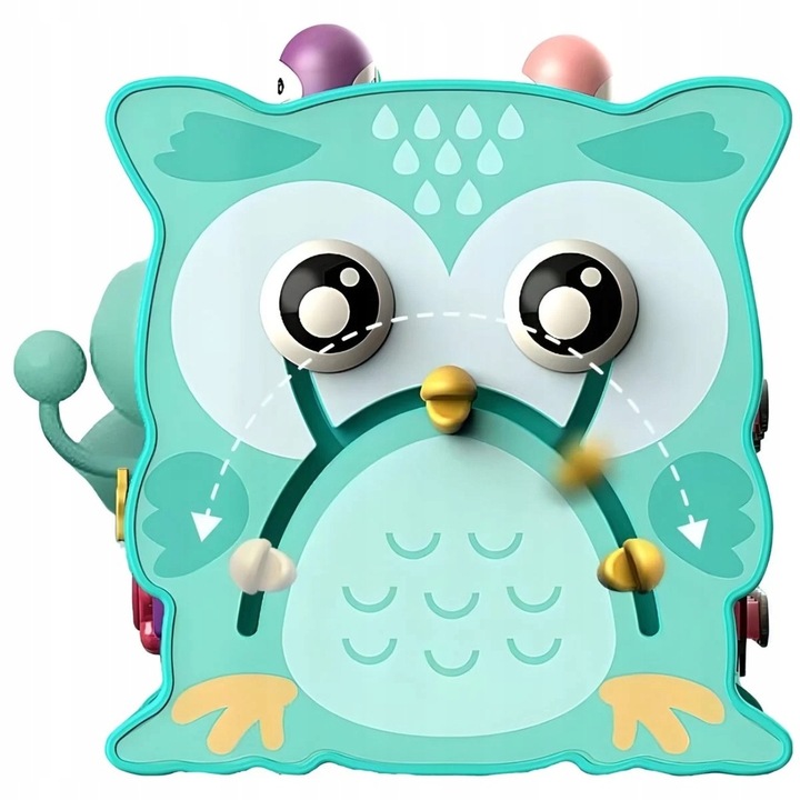 MAGICZNA EDUKACYJNE PUDEŁKO WBIJAK ZEGAR SÓWKA MŁOTEK