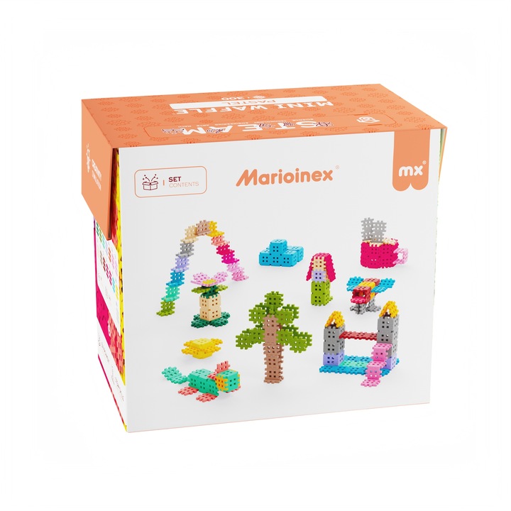 Klocki Marioinex Mini Waffle Pastel 300 elementów + 50