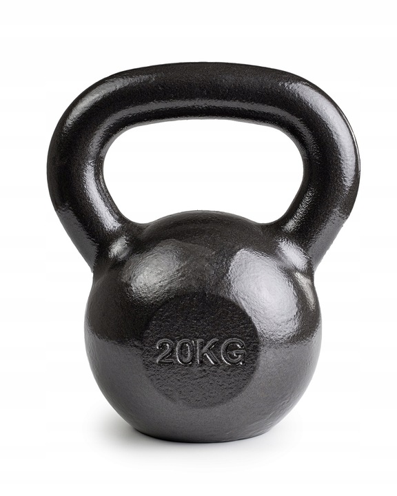 KETTLEBELL ODWAŻNIK DO ĆWICZEŃ KETTLE HANTLA HANTEL ŻELIWNY FITNESS 20KG