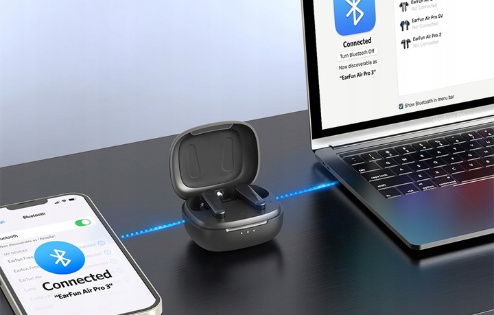 BEZPRZEWODOWE SŁUCHAWKI DOKANAŁOWE TWS EARFUN AIR PRO 3 BLUETOOTH 5.3 ANC